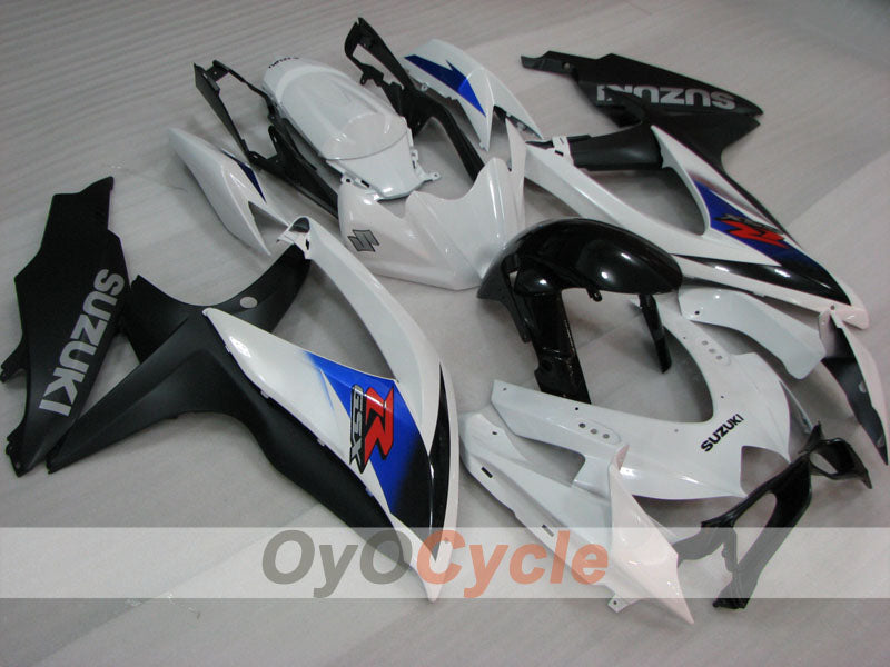 Kit de carénage à injection pour GSX R750 08-10 - Blanc, Noir - Style d'origine #OYO87905450