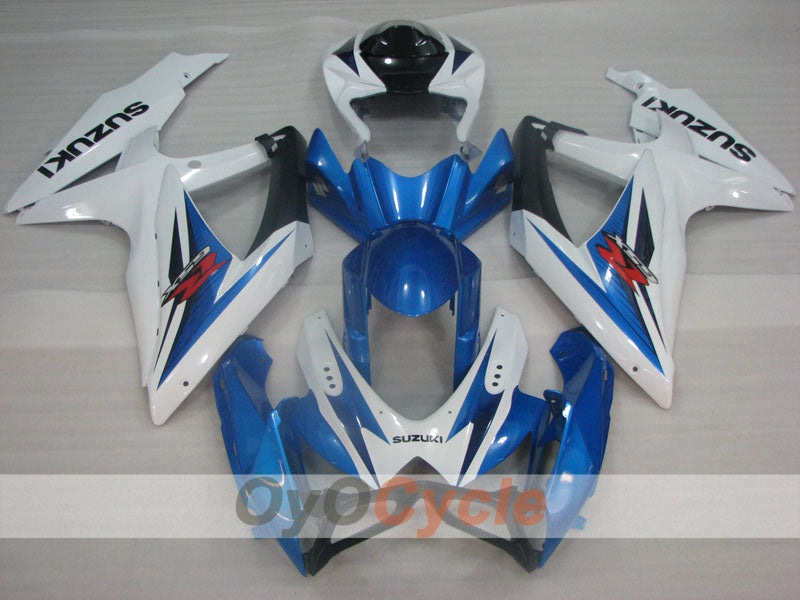 Kit de carénages à injection pour GSX R750 08-10 - Bleu, Blanc - Style d'origine #OYO87905453