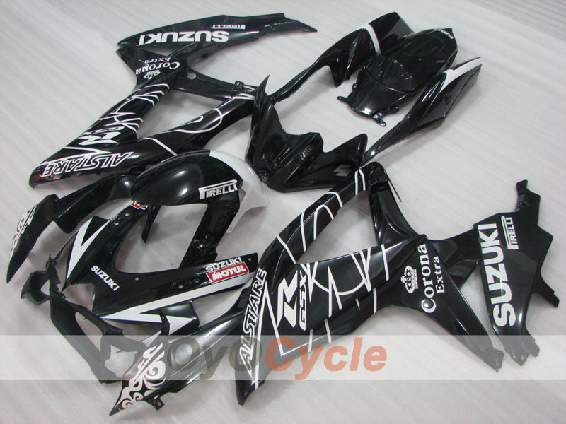 Kit de carénage à injection pour GSX R600 08-10 - Noir - Corona #OYO87905410