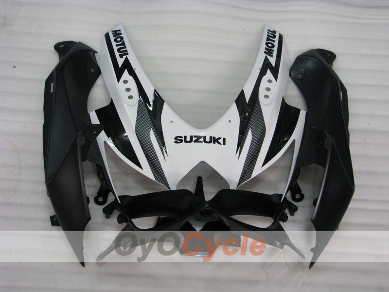 Kit de carénage à injection pour GSX R600 08-10 - Blanc, noir - Corona #OYO87905411