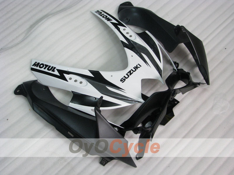 Kit de carénage à injection pour GSX R600 08-10 - Blanc, noir - Corona #OYO87905411