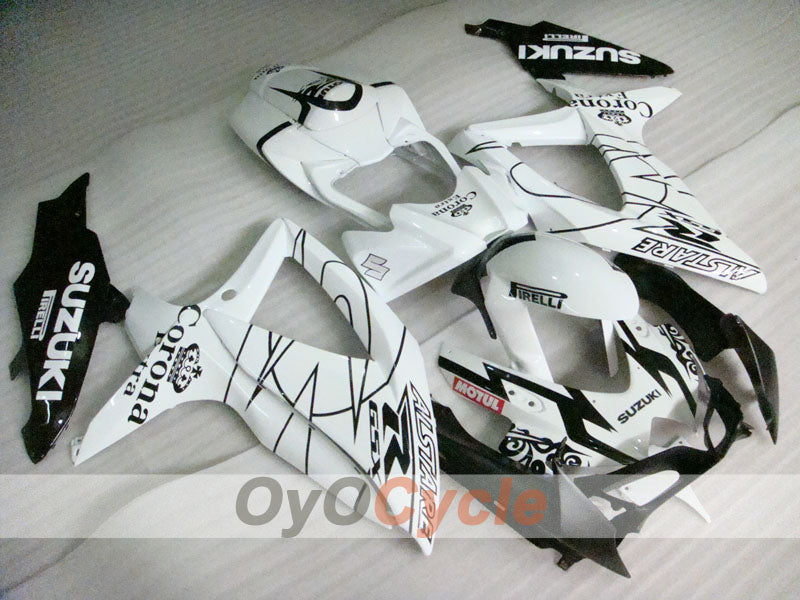 Kit de carénages à injection pour GSX R750 08-10 - Blanc, Noir - Corona #OYO87905456 Image principale du produit