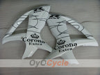 Kit de carénages à injection pour GSX R750 08-10 - Blanc, Noir - Corona #OYO87905457