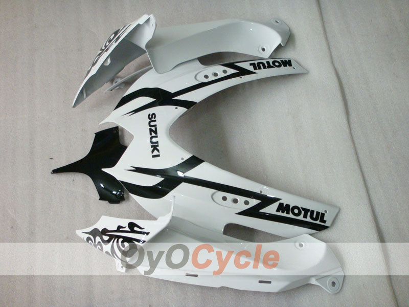 Kit de carénage à injection pour GSX R600 08-10 - Blanc, noir - Corona #OYO87905413