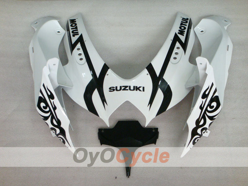 Kit de carénage à injection pour GSX R600 08-10 - Blanc, noir - Corona #OYO87905413
