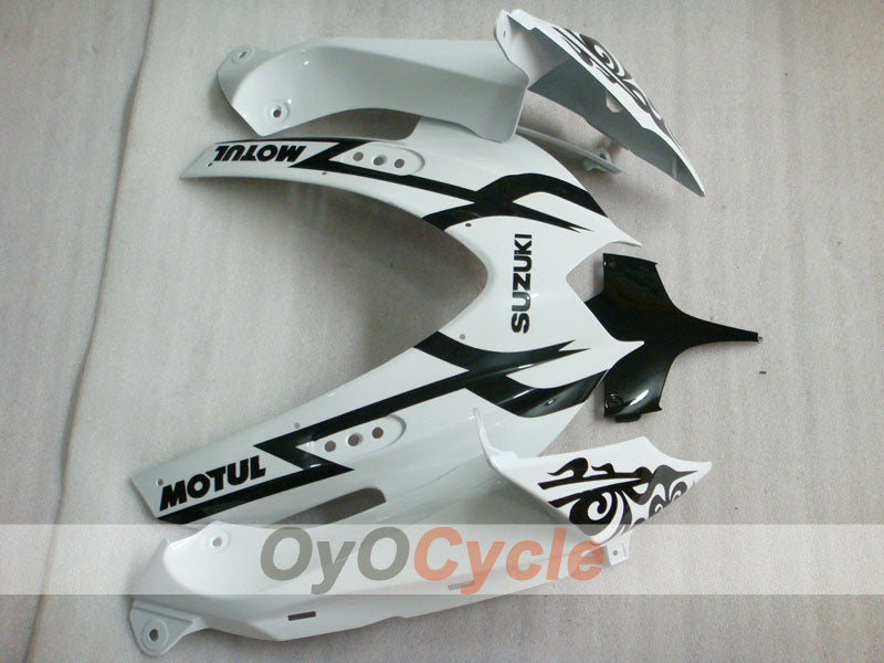 Kit de carénage à injection pour GSX R600 08-10 - Blanc, noir - Corona #OYO87905413