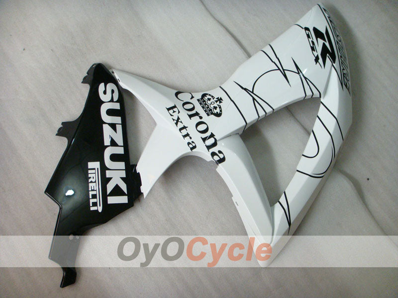 Kit de carénages à injection pour GSX R750 08-10 - Blanc, Noir - Corona #OYO87905457