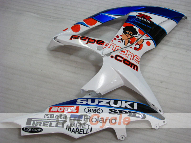 Kit de carénages à injection pour GSX R750 08-10 - Bleu, Blanc - Dark Dog #OYO87905458
