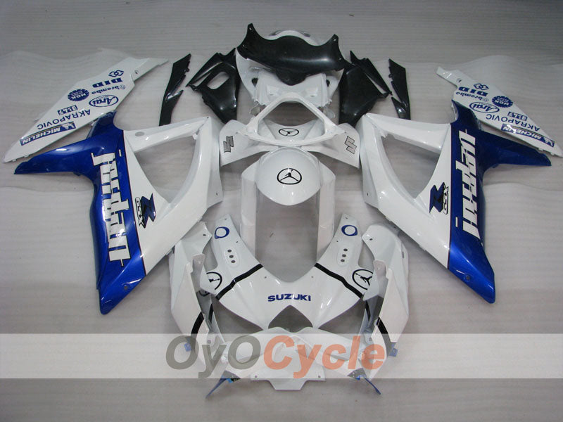 Kit de carénage à injection pour GSX R600 08-10 - Bleu, blanc - Jordan #OYO87905415