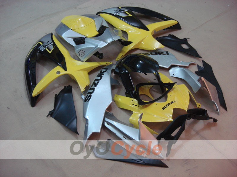 Kit de carénages à injection pour GSX R750 08-10 - Jaune, Argent - Style d'origine #OYO87905461 Image principale du produit