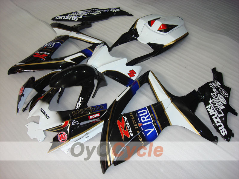 Kit de carénages à injection pour GSX R750 08-10 - Blanc, Noir - Rizla+ #OYO87905462