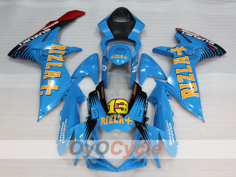 Kit de carénages injectés pour GSX R600 11-26 - Bleu - Rizla+ #OYO87905465