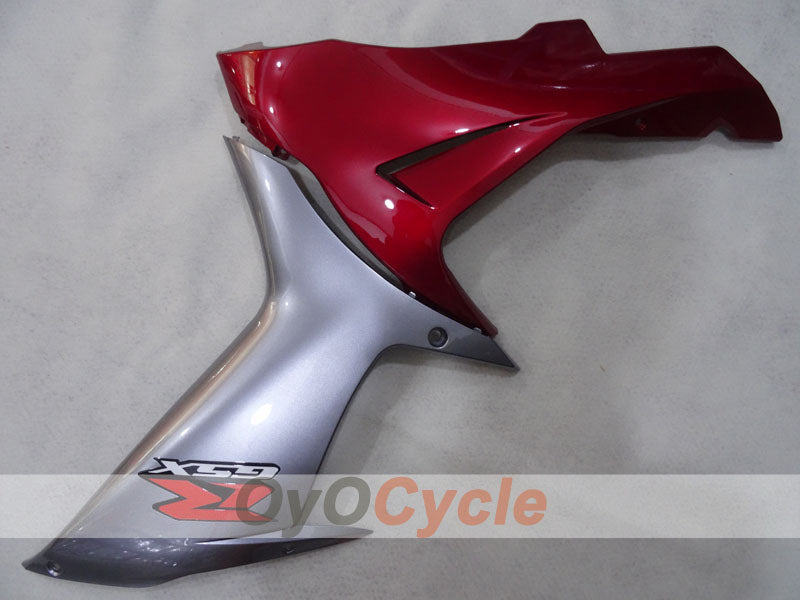 Kit de carénage injecté pour GSX R750 11-26 - Rouge, argenté - Style d'usine #OYO87905486