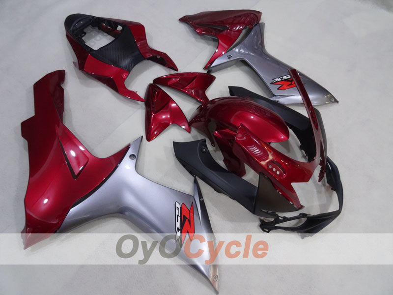 Kit de carénages injectés pour GSX R600 11-26 - Couleur lie-de-vin, Gris - Style usine #OYO87905470 Image principale du produit