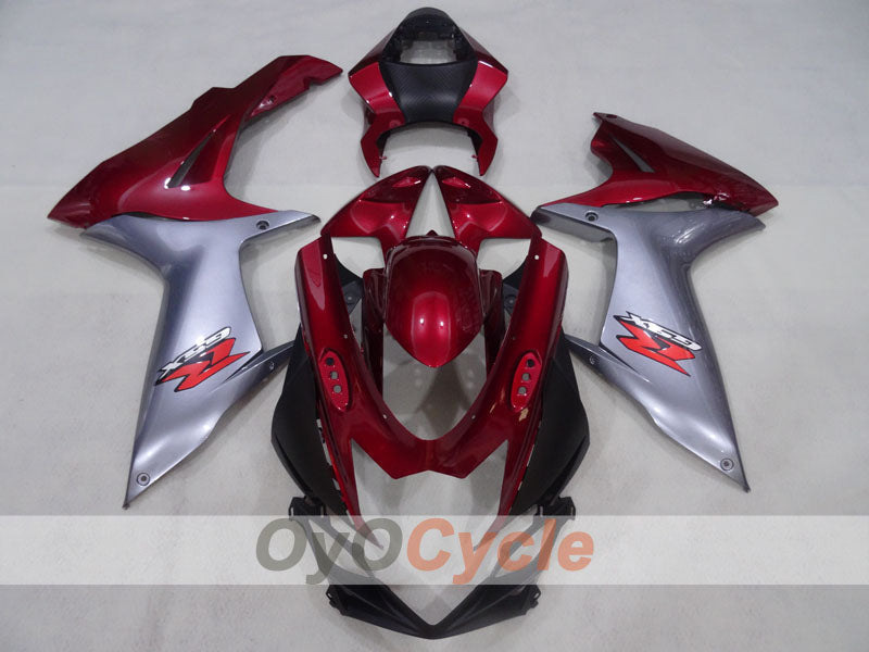 Kit de carénages injectés pour GSX R600 11-26 - Couleur lie-de-vin, Gris - Style usine #OYO87905470 Image secondaire du produit