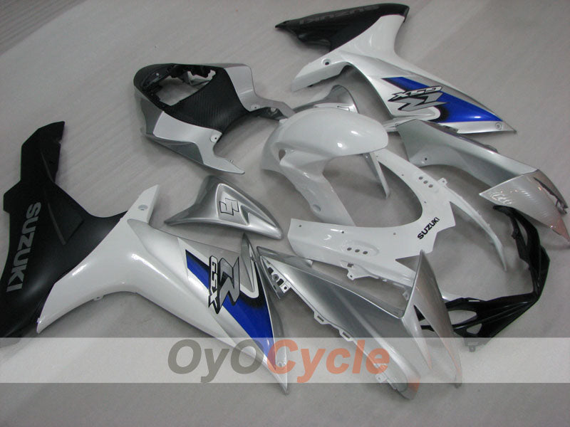 Kit de carénages injectés pour GSX R600 11-26 - Blanc, Argent - Style usine #OYO87905474