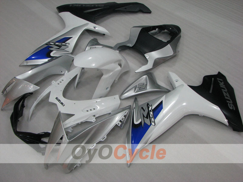 Kit de carénages injectés pour GSX R600 11-26 - Blanc, Argent - Style usine #OYO87905474