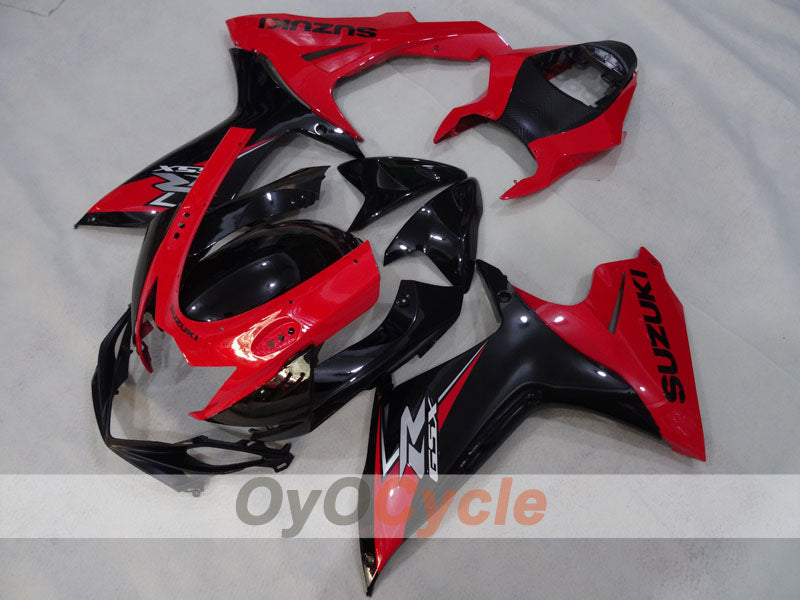 Kit de carénage injecté pour GSX R600 11-26 - Rouge, noir - Style d'usine #OYO87905479