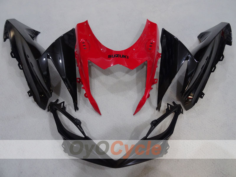 Kit de carénage injecté pour GSX R600 11-26 - Rouge, noir - Style d'usine #OYO87905479