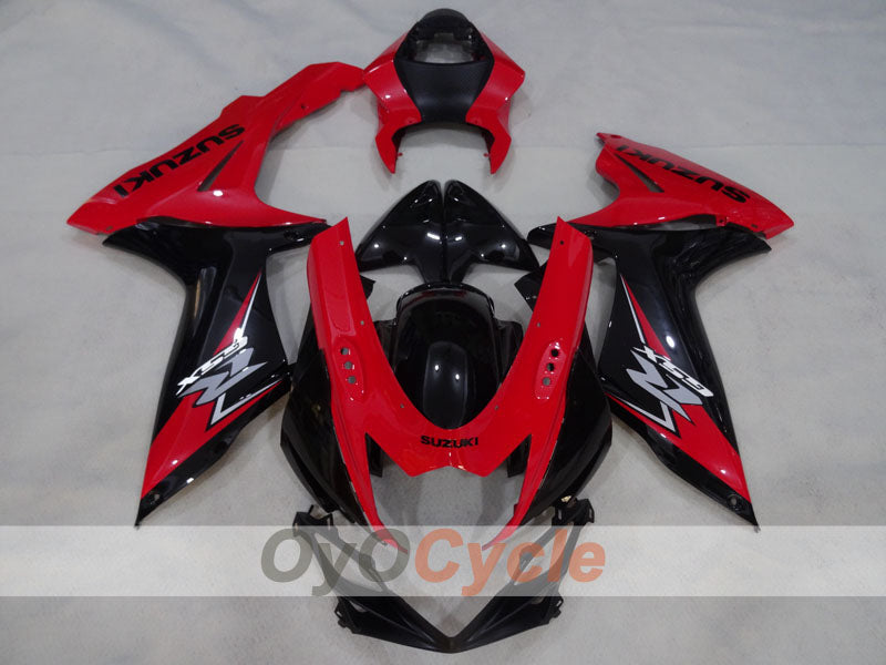 Kit de carénage injecté pour GSX R600 11-26 - Rouge, noir - Style d'usine #OYO87905479