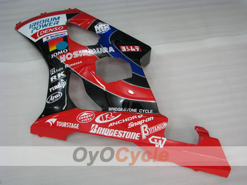 Kit de carénage à injection pour GSX R1000 03-04 - Rouge, noir - YOSHIMURA #OYO87905497