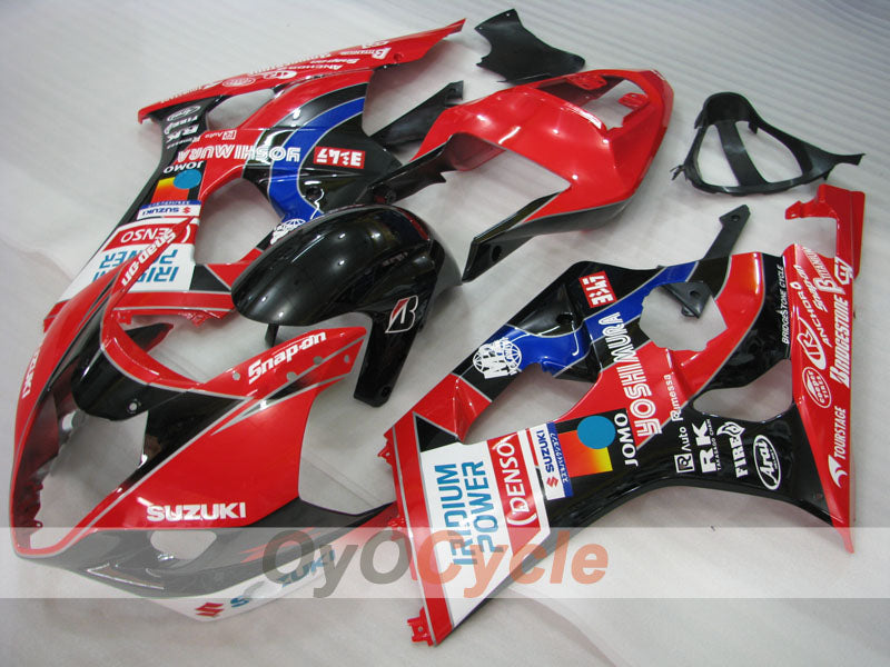 Kit de carénage à injection pour GSX R1000 03-04 - Rouge, noir - YOSHIMURA #OYO87905497