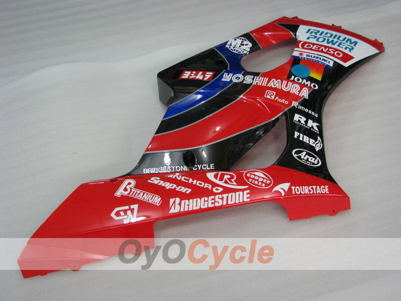 Kit de carénage à injection pour GSX R1000 03-04 - Rouge, noir - YOSHIMURA #OYO87905497
