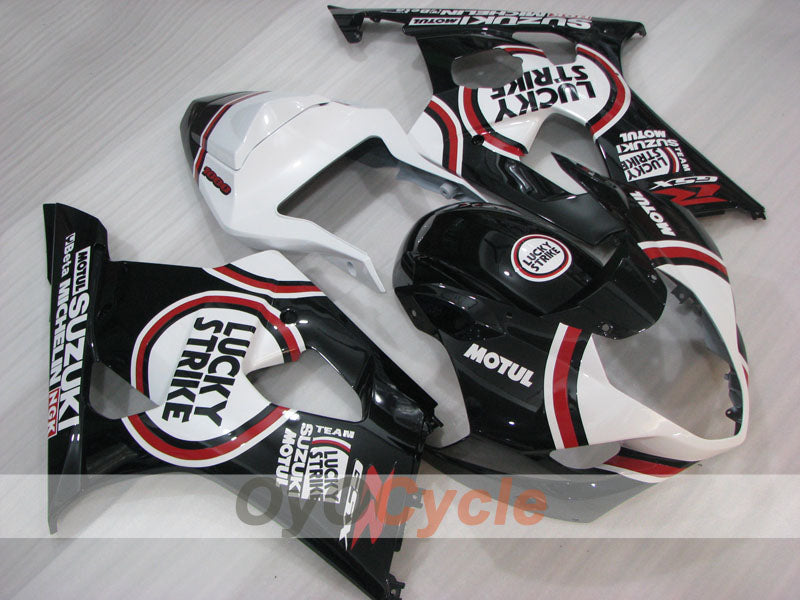 Kit de carénage à injection pour GSX R1000 03-04 - Rouge, blanc, noir - Lucky Strike #OYO87905500