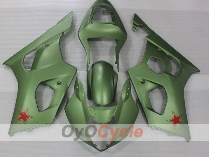 Kit de carénages injectés pour GSX R1000 03-04 - Vert armée - Style d'usine #OYO87905503