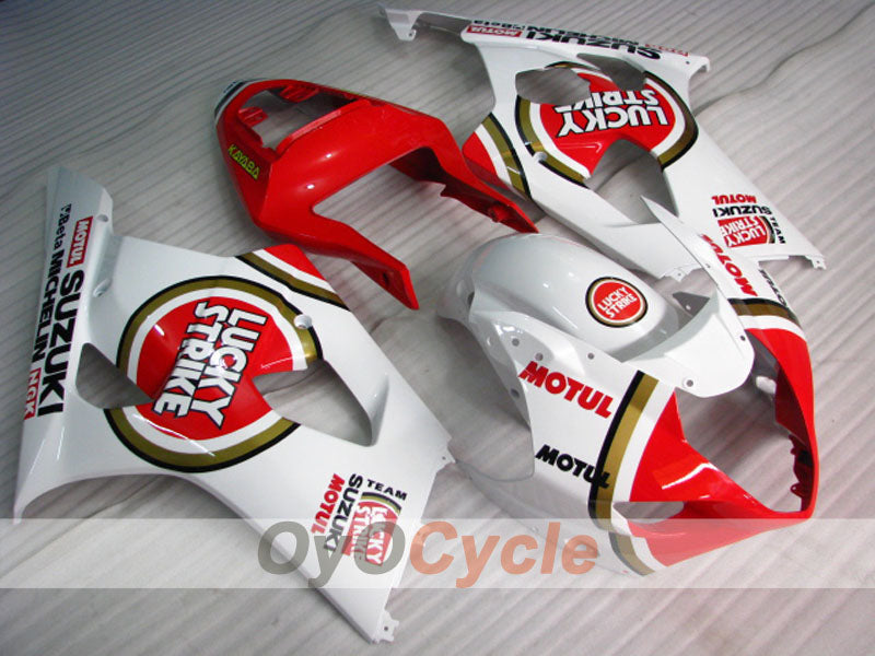 Kit de carénages injectés pour GSX R1000 03-04 - Rouge, blanc - Lucky Strike #OYO87905505 Image secondaire du produit
