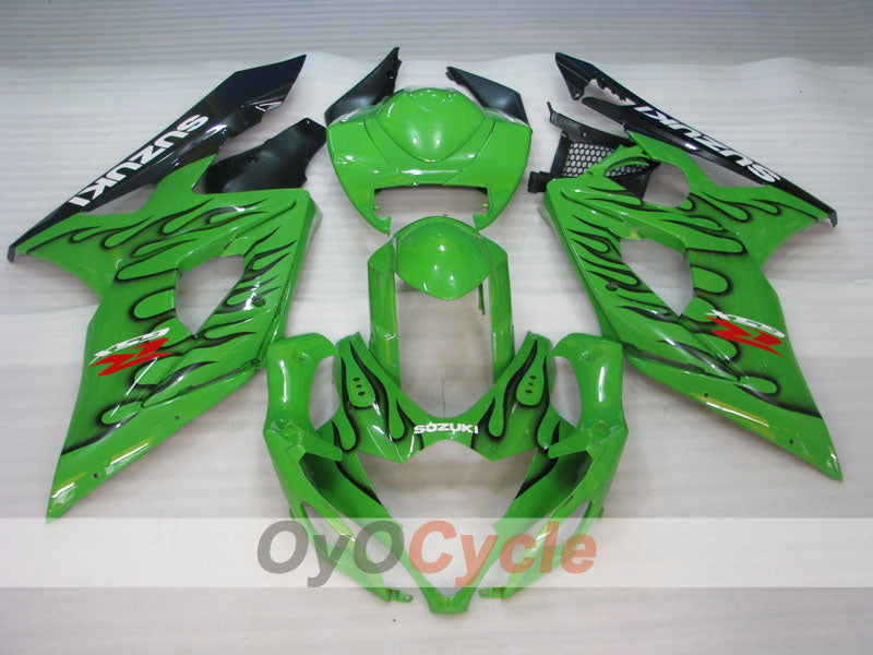 Kit de carénages injectés pour GSX R1000 05-06 - Vert - Personnalisable #OYO87905509