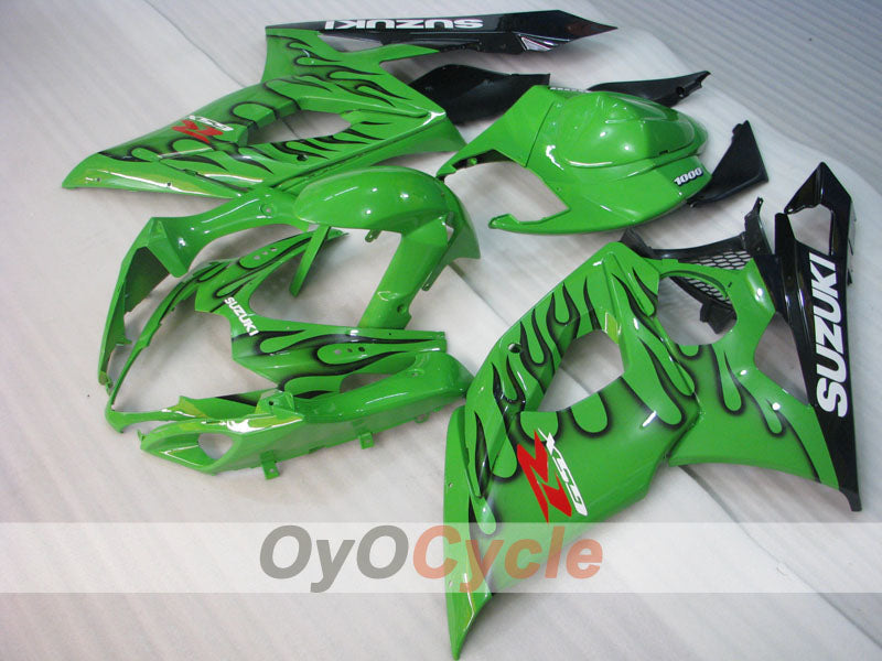 Kit de carénages injectés pour GSX R1000 05-06 - Vert - Personnalisable #OYO87905509 Image secondaire du produit
