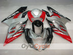 Kit de carénages injectés pour GSX R1000 05-06 - Rouge, argenté - Style d'usine #OYO87905511