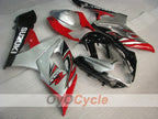 Kit de carénages injectés pour GSX R1000 05-06 - Rouge, argenté - Style d'usine #OYO87905511