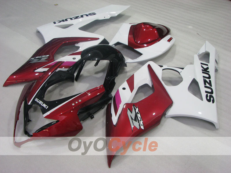 Kit de carénages injectés pour GSX R1000 05-06 - Rouge, blanc - Style d'usine #OYO87905512