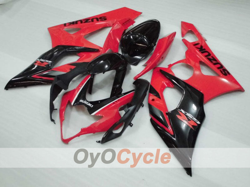 Kit de carénages injectés pour GSX R1000 05-06 - Rouge, noir - Style d'usine #OYO87905514