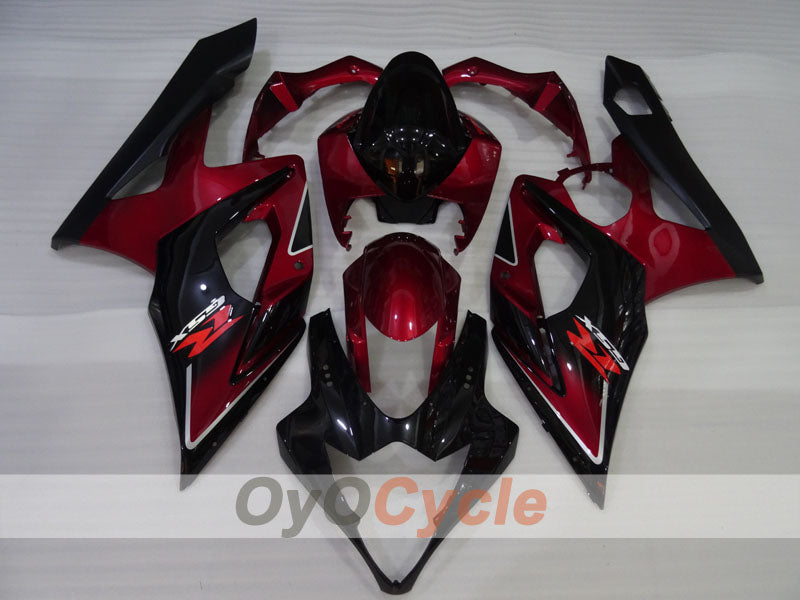 Kit de carénage à injection pour GSX R1000 05-06 - Rouge, Noir - Style usine #OYO87905516