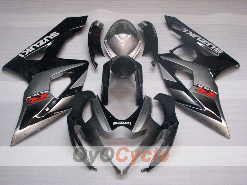 Kit de carénage à injection pour GSX R1000 05-06 - Noir, Argent - Style usine #OYO87905517