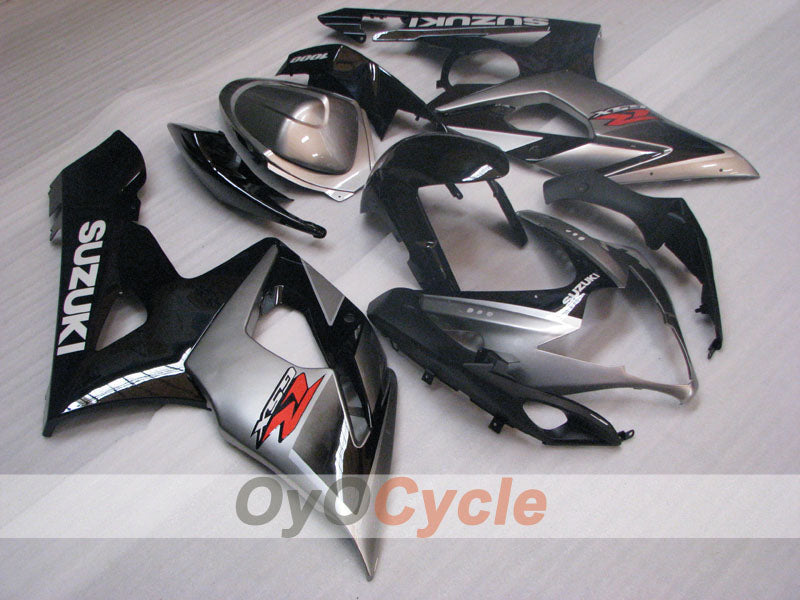 Kit de carénage à injection pour GSX R1000 05-06 - Noir, Argent - Style usine #OYO87905517