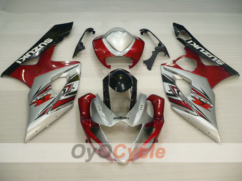 Kit de carénage à injection pour GSX R1000 05-06 - Rouge, Argent - Style usine #OYO87905518 Image secondaire du produit
