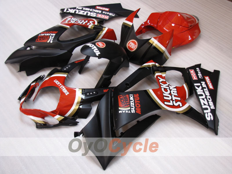 Kit de carénage à injection pour GSX R1000 07-08 - Rouge, Noir - Lucky Strike #OYO87905519