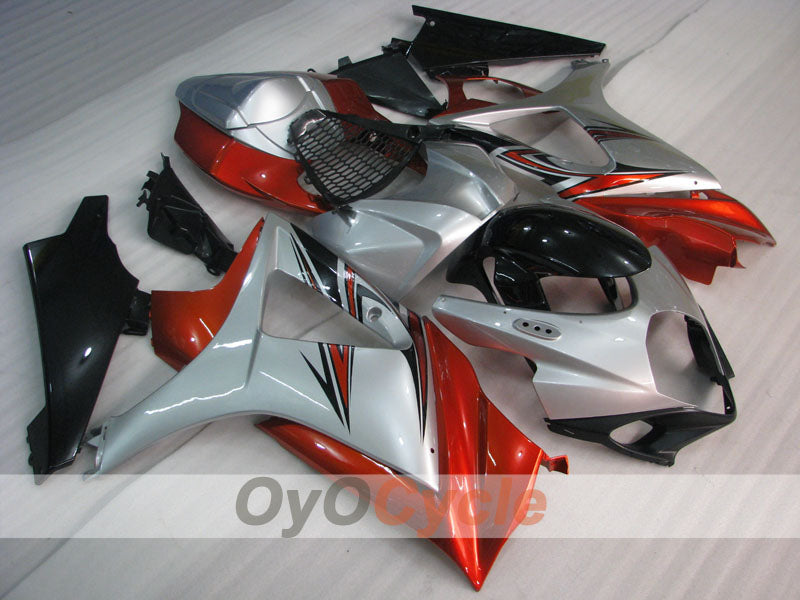 Kit de carénage à injection pour GSX R1000 07-08 - Orange, Argent - Style usine #OYO87905522 Image principale du produit