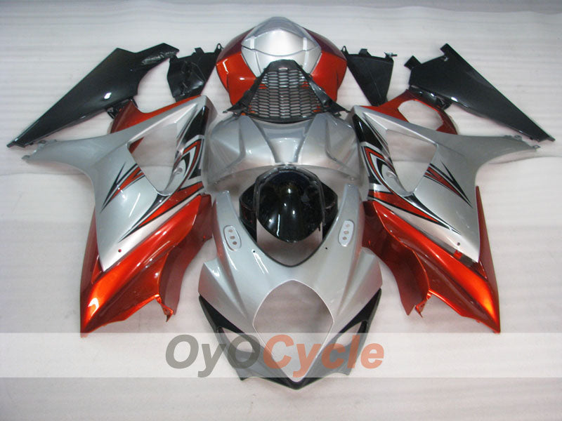 Kit de carénage à injection pour GSX R1000 07-08 - Orange, Argent - Style usine #OYO87905522