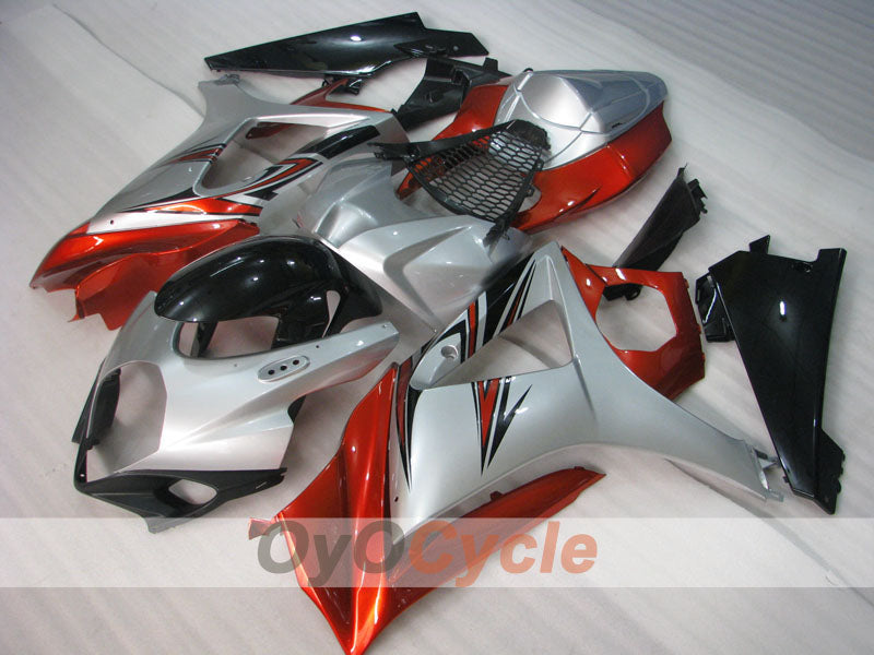 Kit de carénage à injection pour GSX R1000 07-08 - Orange, Argent - Style usine #OYO87905522
