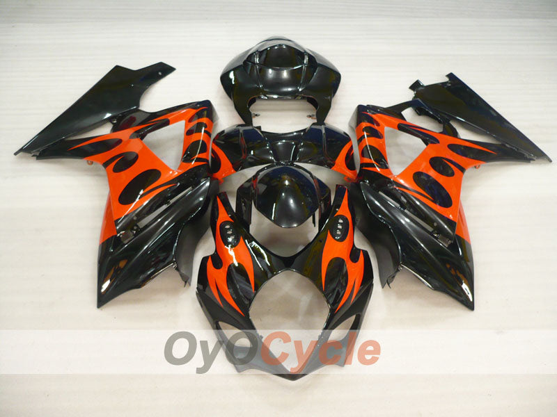Kit de carénage à injection pour GSX R1000 07-08 - Orange, Noir - Personnalisable #OYO87905523