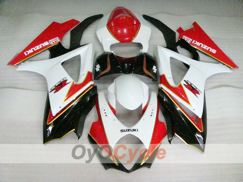 Kit de carénage à injection pour GSX R1000 07-08 - Rouge, Blanc, Noir - Style usine #OYO87905524