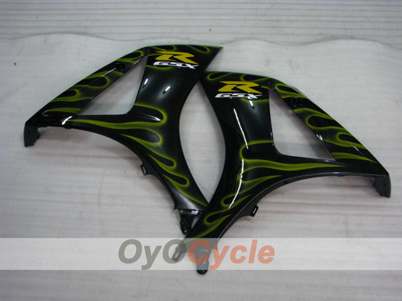 Kit de carénage à injection pour GSX R1000 07-08 - Jaune, Noir - Flamme #OYO87905527