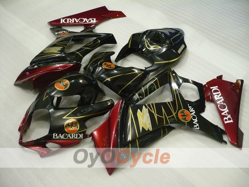 Kit de carénage à injection pour GSX R1000 07-08 - Rouge, Noir - BACARDI #OYO87905531