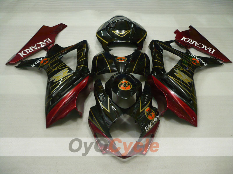 Kit de carénage à injection pour GSX R1000 07-08 - Rouge, Noir - BACARDI #OYO87905531 Image secondaire du produit