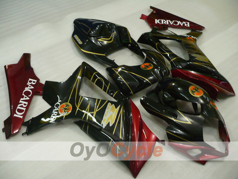 Kit de carénage à injection pour GSX R1000 07-08 - Rouge, Noir - BACARDI #OYO87905531